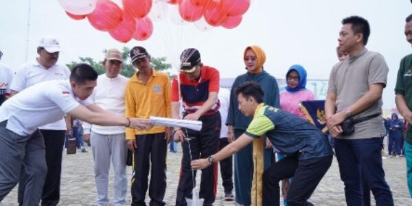 Pj. Bupati Launching Logo HUT Ke-14 Kabupaten Pringsewu Sekaligus Membuka POPKAB 2023