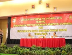 Kapolda Lampung Buka Sosialisasi Perpol No 10 Tahun 2022 dan hasil Rakernis Fungsi Hukum Tahun 2023