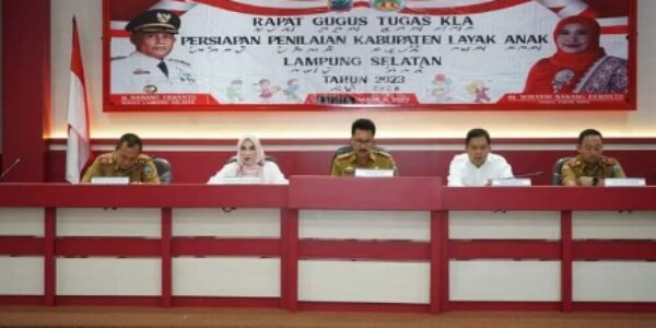 Pemkab Lamsel Gelar Rapat Gugus Tugas Persiapan Penilaian KLA