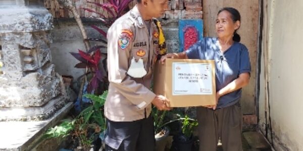 Sat Binmas Polresta Bandar Lampung Salurkan Paket Sembako