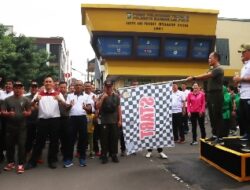 Sambut Hari Bhayangkara Ke 77, Polresta Bandar Lampung Gelar Olah Raga Bersama TNI – Polri