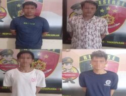 Polsek Panjang Ringkus 4 Orang Pencuri Bungkil Sawit