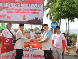 Polda Lampung Gelar Sholat Idul Adha 1444 H, Dan Potong 34 Ekor Hewan Qurban