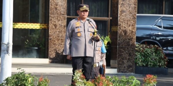 Kapolresta Bandar Lampung Pimpin Upacara Kenaikan Pangkat