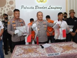 Polresta Bandar Lampung Ungkap Kasus Pembunuhan di Jalan Pekon Ampai Teluk Betung Timur