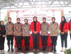 Polwan Polda Lampung Laksanakan Bhakti Kesehatan Dalam Rangka Hari Jadi Polwan RI ke-75