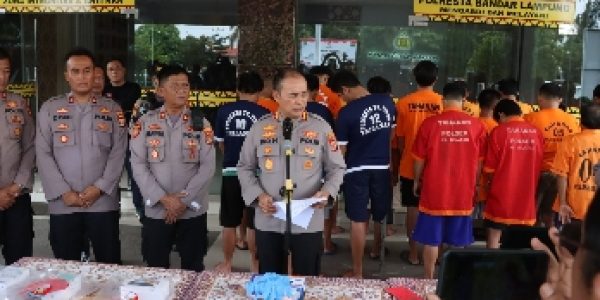 Kurun Waktu 1 Bulan, Polresta Bandar Lampung Ungkap 29 Kasus dan Tangkap 29 Pelaku Kejahatan