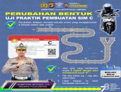 Ditlantas Polda Lampung Terapkan Pembaruan Sirkuit Uji Praktek SIM C