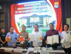 Polda Lampung  Gagalkan 12 Kg Penyelundupan Narkotika Jenis Sabu