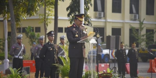 Polda Lampung Menggelar Upacara  Memperingati Hari Kemerdekaan ke-78 Republik Indonesia