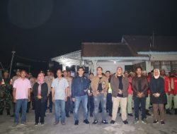 Libatkan Unsur 3 Pilar Kamtibmas, Polsek Tanjung Senang Gelar Patroli Malam