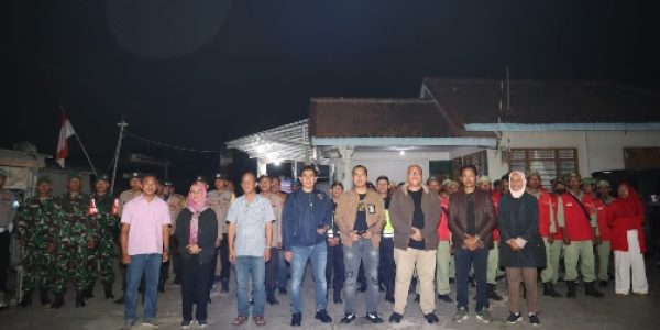 Libatkan Unsur 3 Pilar Kamtibmas, Polsek Tanjung Senang Gelar Patroli Malam