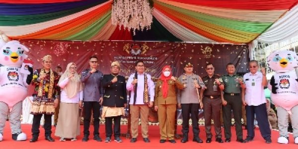 Kapolresta Bandar Lampung Hadiri Kirab Pemilu 2024