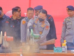 Polda Lampung Musnahkan Ratusan Senpi Rakitan Dan Ratusan Amunisi