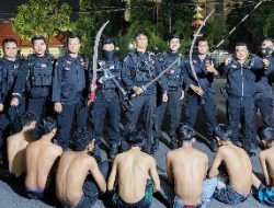 Gagalkan Aksi Tawuran 11 Orang Anggota Genk Motor di Bandar Lampung Diamankan Polisi