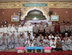 Peringati Maulid Nabi Muhammad SAW, Kapolresta Bandar Lampung Berikan Tali Asih Kepada Anak Yatim Piatu