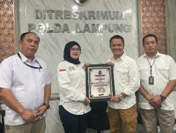 Masif Ungkap TPPO, Polda Lampung Terima Penghargaan Dari Ketua Tim Koordinator TRC