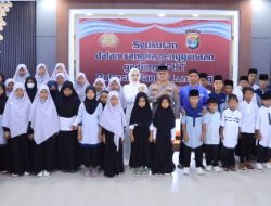 Syukuran Gedung Baru SPKT, Kapolresta Bandar Lampung Santuni Anak Yatim Piatu