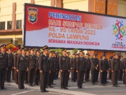 Polda Lampung Gelar Upacara Peringatan Hari Sumpah Pemuda Ke-95 Tahun 2023