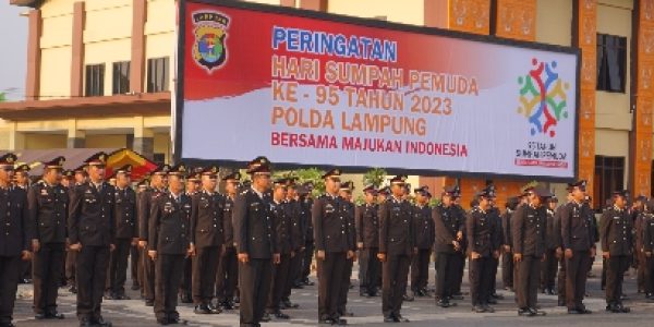 Polda Lampung Gelar Upacara Peringatan Hari Sumpah Pemuda Ke-95 Tahun 2023