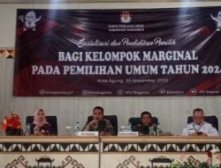 KPU Tanggamus Gelar Sosialisasi dan Pendidikan Pemilih Marjinal di GFU Islamic Center Kota Agung