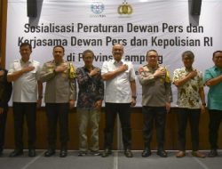 Polda Lampung Bersama Dewan Pers Bekerjasama Dalam Rangka Kemerdekaan Pers
