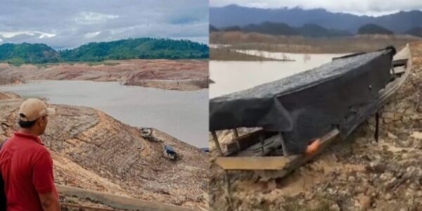Bendungan Batu Tegi Tanggamus Surut, Bukit Muncul dan Perahu Teronggok