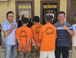 Tiga Pelaku Pencuri Pagar Makam Senilai Rp.6Juta Ditangkap Polisi Polsek Gunung Sugih