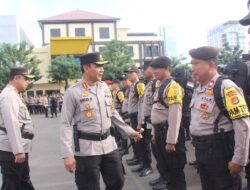 Polresta Bandar Lampung Gelar Apel Pergeseran Pasukan Pengamanan TPS