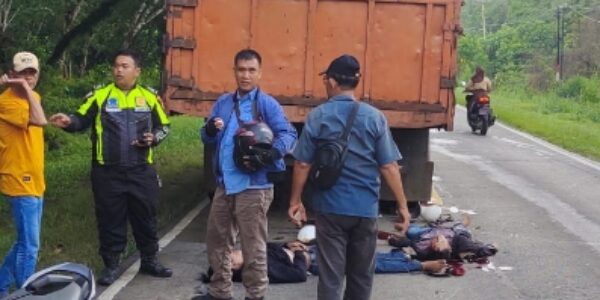 Diduga Pelaku Curanmor, Dua Orang Pengendara Sepeda Motor Terlibat Laka Lantas
