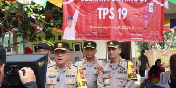 Kapolda Lampung : Berkat Kerjasama Semua Pihak, Pemungutan Suara Ulang di 6 TPS Berjalan Aman dan Kondusif