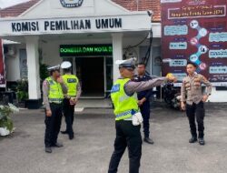 Pasca Pemilu, Polda Lampung Gencar Lakukan Patroli Rutin di KPU
