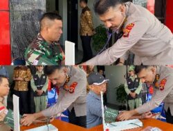 Polda Lampung Aktif Beri Pelayanan Kesehatan Petugas Pengamanan dan Petugas Pemilu