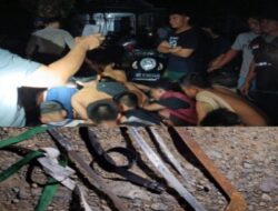 Gerebek Base Camp, Polresta Bandar Lampung Amankan 17 Remaja dan Sita 5 Senjata Tajam