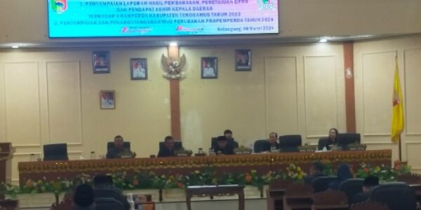Rapat Paripurna DPRD Kabupaten Tanggamus Tahun 2024 Agenda Penyampaian Ranperda