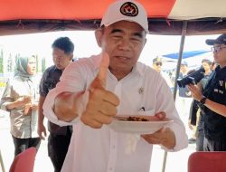 Masakan Dapur Lapangan Satbrimob Polda Lampung Dapet Jempol dari Menteri PMK