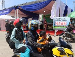 Polresta Bandar Lampung Hadirkan Ruang Bermain Anak, Live Musik Hingga Tambal Ban Gratis Bagi Pemudik