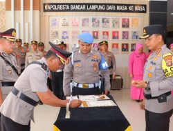 Dua Jabatan Jajaran Polresta Bandar Lampung Diserahterimakan