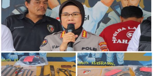 Polda Lampung Ringkus 3 Pembobol Minimarket di Natar, Lampung Selatan