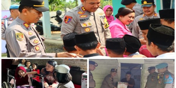 Polres Tanggamus Berikan Bantuan Sosial Sambut Hari Bhayangkara ke 78 Tahun 2024