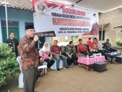 Anggota DPRD Lampung Watoni Noerdin Sosialisasi di Desa Bunut Pesawaran