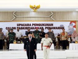 Danyonif 9 Marinir Menghadiri Pengukuhan Paskibraka Kabupaten Pesawaran