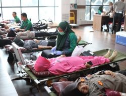 Sambut HUT Ke-76, Polwan di Bandar Lampung Gelar Donor Darah