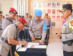 Jabatan Kasat Reskrim Polresta Bandar Lampung dan Kapolsek Teluk Betung Timur Diserahterimakan