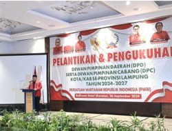 Anggota DPRD Lampung Puji Sartono Hadiri Pelantikan PWRI