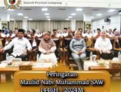 Kostiana Bersama Sekwan DPRD Lampung Hadiri Kegiatan Maulid Nabi