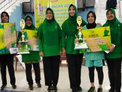 Dalam Rangka Hari Ibu Ke-97 Tahun 2024 Persit Kodim Lahat Gelar Pertandingan Voli Antar Anggota