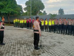Polres Lahat Gelar Pengamanan Rapat Pleno Terbuka KPUD Penetapan  Bupati dan Wakil Bupati Terpilih