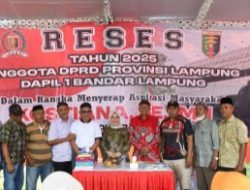 Anggota DPRD Lampung Gelar Reses Soroti Banjir Yang Melanda Bandar Lampung