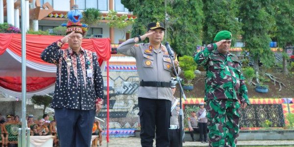 Polres Tanggamus  Apel Gelar Pasukan Operasi Ketupat Krakatau 2025